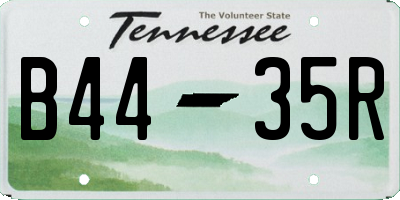 TN license plate B4435R