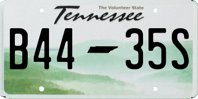 TN license plate B4435S