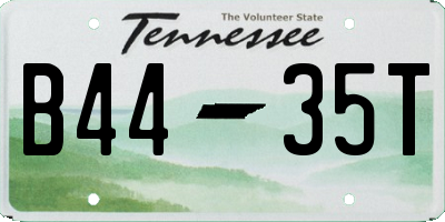 TN license plate B4435T