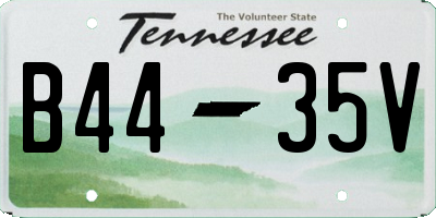 TN license plate B4435V