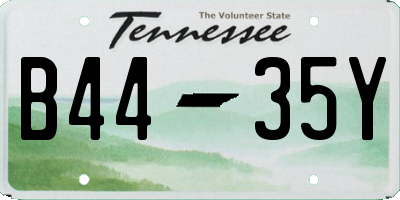 TN license plate B4435Y