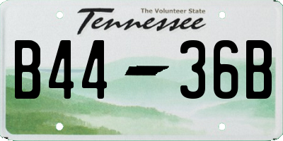 TN license plate B4436B