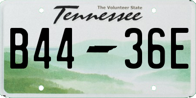TN license plate B4436E