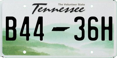 TN license plate B4436H