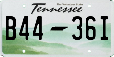 TN license plate B4436I