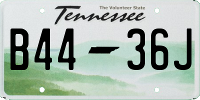 TN license plate B4436J