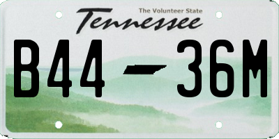 TN license plate B4436M