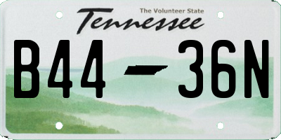 TN license plate B4436N