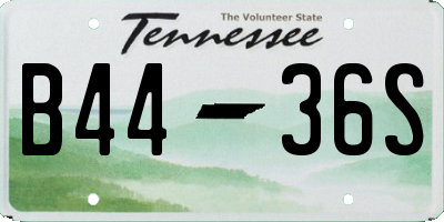 TN license plate B4436S