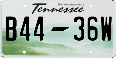 TN license plate B4436W