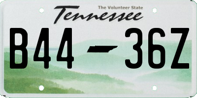 TN license plate B4436Z