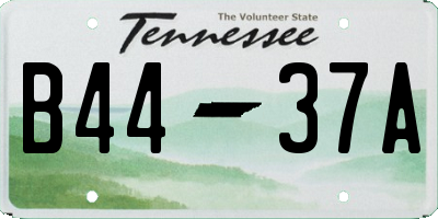 TN license plate B4437A