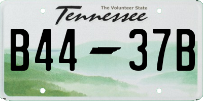 TN license plate B4437B