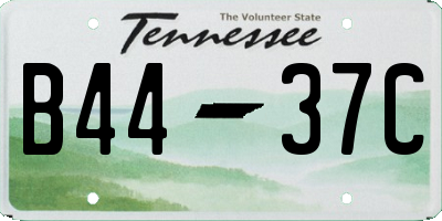 TN license plate B4437C