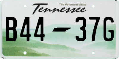 TN license plate B4437G