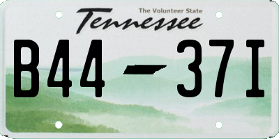 TN license plate B4437I
