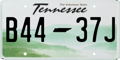 TN license plate B4437J