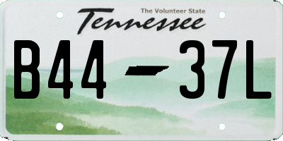 TN license plate B4437L