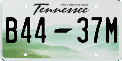 TN license plate B4437M