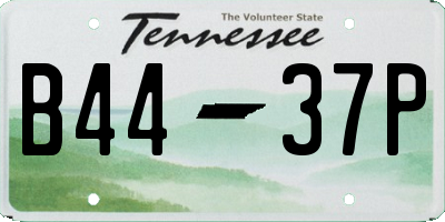 TN license plate B4437P