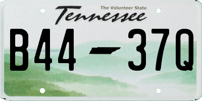 TN license plate B4437Q