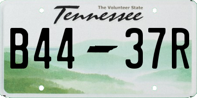 TN license plate B4437R
