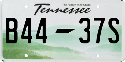TN license plate B4437S
