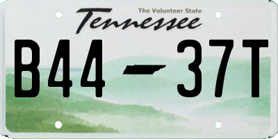 TN license plate B4437T