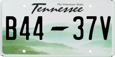 TN license plate B4437V