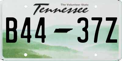 TN license plate B4437Z