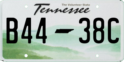TN license plate B4438C
