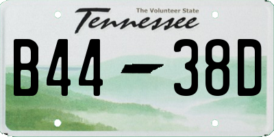 TN license plate B4438D