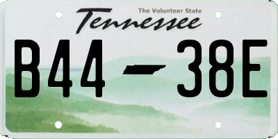 TN license plate B4438E