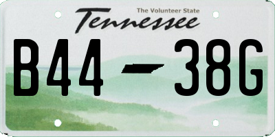 TN license plate B4438G