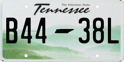 TN license plate B4438L