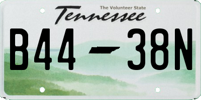 TN license plate B4438N