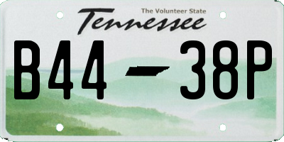 TN license plate B4438P