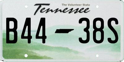 TN license plate B4438S