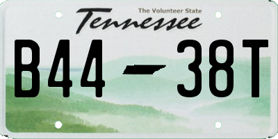 TN license plate B4438T