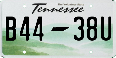 TN license plate B4438U