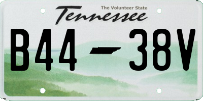 TN license plate B4438V