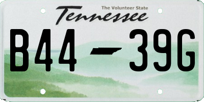 TN license plate B4439G