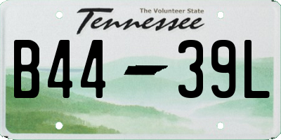 TN license plate B4439L