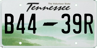 TN license plate B4439R