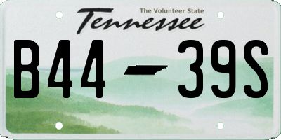 TN license plate B4439S