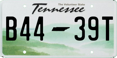 TN license plate B4439T