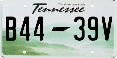 TN license plate B4439V