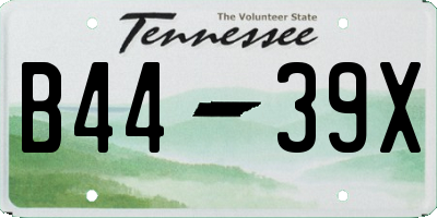 TN license plate B4439X