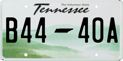 TN license plate B4440A