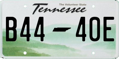 TN license plate B4440E